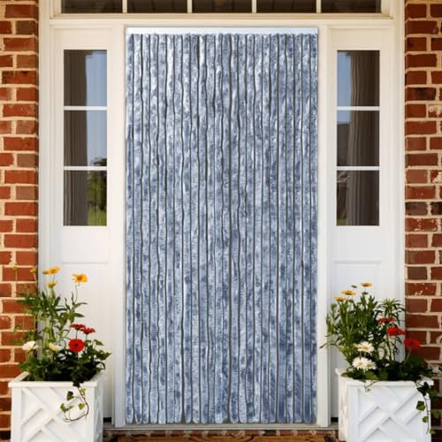 Chenille String Door Curtain - Insect Bug Screen Fly Blind for Doorways and Windows - Decorative Tassel Panel