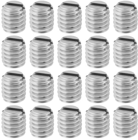 SG Store 20x M3.5 x 4mm Galvanized Slotted Grub Screws 304 Stainless Steel for Car Radio Knobs