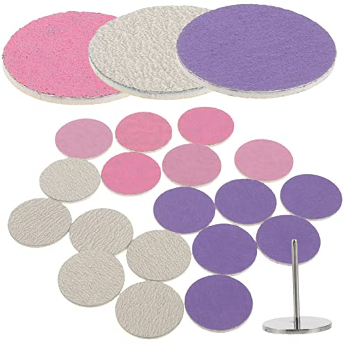 BIUDECO Elektrische Hornhautentferner Schleifscheiben 60 Stück 25mm Pediküre Maniküre Ersatzpads Für Füße Und Nägel Mit Lager Aufbewahrungsbox Für Professionelle Fuß Und Nagelpflege Zu Hause Und Salon