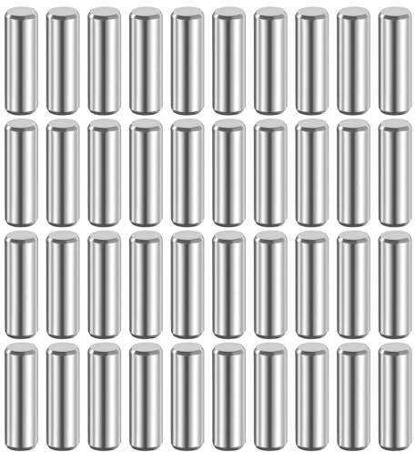 QUARKZMAN 40 Stück Zylinderstifte Rostfrei, 5 mm x 15 mm Spannstift Passstift, 316L Metallstifte Edelstahl, Dübelstifte Bolzen Metall für DIY, Möbel, Bastelprojekte