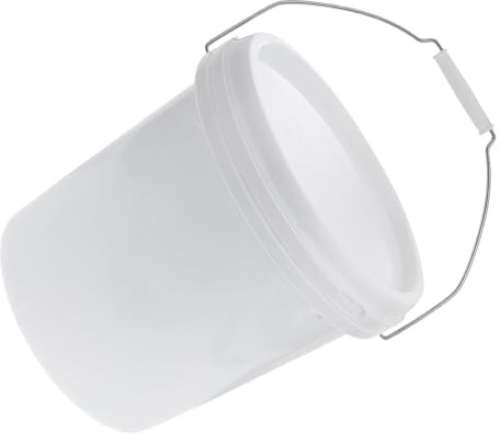 Luxshiny Plastic Storage Pail with Lid Multi Use Container for Pet Food Paint Water Cleaning Products Household Bucket with Handle for Home Industrial Needs
