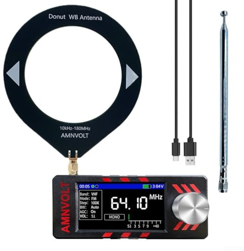 for MINI For SI4732 Radio, Portable Radio Receiver, Full-band For DSP Radios Receiver, With Built-in Hi-Z, FM/AM/LSB/USB Modes, Pocket Size (black)