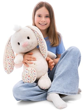 NICI Kuscheltier Hase 50cm - beige - 62673 | Stofftier aus weichem Plüsch, niedliches Plüschtier zum Kuscheln und Spielen, für Kinder & Erwachsene, tolle Geschenkidee
