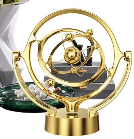 Perpetual Motion Toy - 15cm Earth-Inspired Device, Science Physics Gadget, Educational Ornament | Desktop Learning Display For Offices Home Decor Students Teachers Rooms Labs Workshops