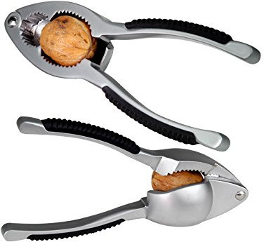 ILSA Cascanueces de aleación de zinc, inserciones de goma, tapa antiastillas