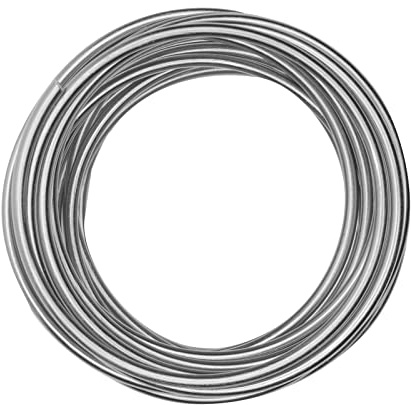 Vaessen Creative 24231-002 Aludraht Schmuck 5mm | Biegsam Schmuckdraht Aluminium, Silber, 1000 x 0.5 x 0.5 cm, 24231-002