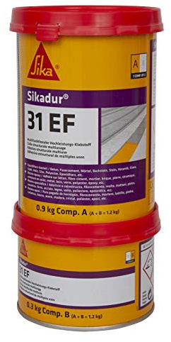Sikadur 31 EF, Colle Époxydique Multi-Usages bi-composants, 1, 2kg, Gris (uniquement pour les professionnels)