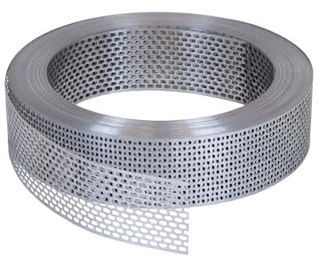Fassadenprofile Traufgitter 120m x 50mm Silber Traufgitter aus Alu, Lüftungsband für optimale Fassaden- und Dachbelüftung