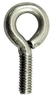 SN-TEC Schrauböse/Gewindeöse/Ringschraube Edelstahl A2 mit Gewinde M6 x 20mm (10 Stück)