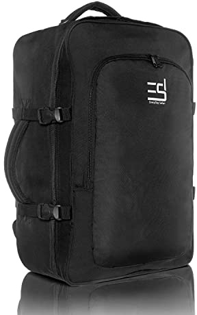 EVERYDAY SAFARI RYANAIR geeignetes Handgepäck 55x40x20 cm Maße erfüllen Bestimmungen, Kabinengepäck, Reiserucksack, Reisegepäck, Koffer-Tasche schwarz