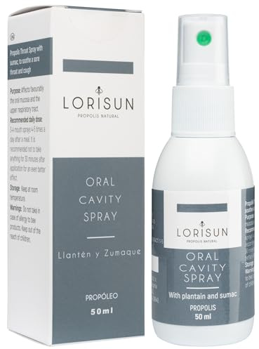 Lorisun Propolis Throat Spray | Throat Sore and Inflammatory Mouth Spray | Natural Propolis | Anti-inflammatory | Antibacterial | 50ml