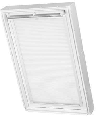 Ventanara® Dachfenster Waben Plissee ohne Bohren passend für Velux Fenster Plisseerollo Faltrollo verspannt Klebemontage (CK06, Weiß Tageslicht)