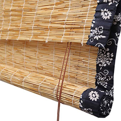 SYTH Tenda a Rullo-Tapparella Carrucola bambù,Tapparelle Avvolgibili con Filtraggio della Luce con Mantovana per Giardino, Patio, Galleria, Decorazione di Mobili per Interni per Esterni
