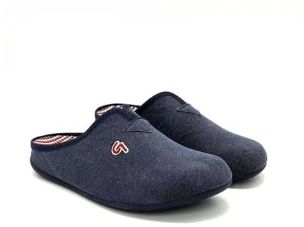 Garzón - Sneaker HUS för: Man 8405 Sommar Slippers Tofflor Comodo Avtagbar Tyg Innersula, Marine, 40 EU
