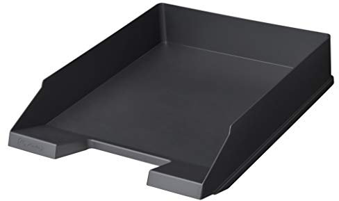 herlitz 5 Stück 50033942 Aktenkorb Classic A4-C4 Recycling-Kunststoff mit Blauem Engel Zertifikat Anthrazit, Blau, Grün