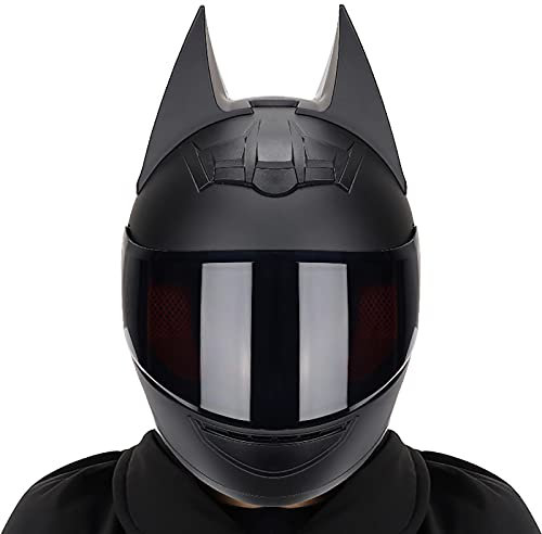 Motorradhelm Motorrad Integralhelme,Integral-Helm mit Anti-Fog Visier Roller-Helm Scooter-Helm Mofa-Helm Bobber Chopper Racing Locomotive Helm ECE Zertifiziert A,L