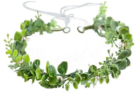 HJYHYN Blumenkranz Haare Haar Blumenkranz Künstliche Blumen Krone Braut Kopfstück Greenery Krone Haarreif Blumen für Hochzeit Zeremonie Party Festival …