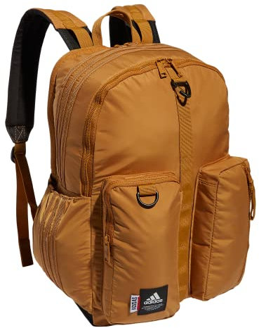 adidas Unisex-Erwachsene Kultiger Rucksack mit 3 Streifen Rucksacktasche, Mesa braun/schwarz, Einheitsgröße