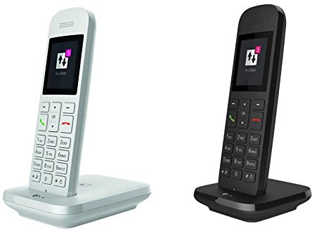Telekom Sinus 12 in Weiß Festnetz Telefon schnurlos & Deutsche Telekom Festnetztelefon Speedphone 12 in Schwarz schnurlos | Zur Nutzung an aktuellen Routern mit DECT-CAT-iq Schnittstelle, 40844150