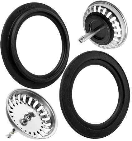 Joint en silicone pour paniers filtrants, 2 unités, extérieur Ø 52mm, intérieur Ø 36mm, compatible avec les paniers à tamis Blanco N° 117507, 117508, 125555, 125561, 13935182, rechange pour N° 117497