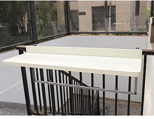 WXZX Balkon Klapptisch,Balkon Hängetisch, Balkonhängetisch Klappbar,Outdoor-Tisch Balkontisch zum Einhängen aus Metall,Klappbarer Wand-Klapptisch,für Kaffeetisch Terrasse Camping Gartentisch