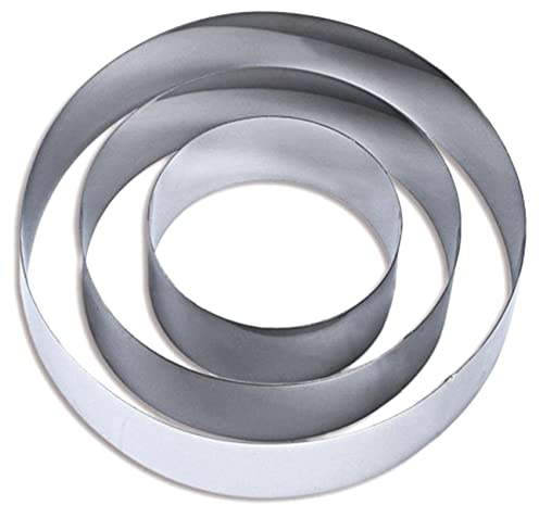 POOSR 4/6/8 Runde Kuchen Form Rostfreier Backen Werkzeug Kuchen Ring Set Ausstecher Englischer Muffin Ring Mach Es Selbst Torten Ring