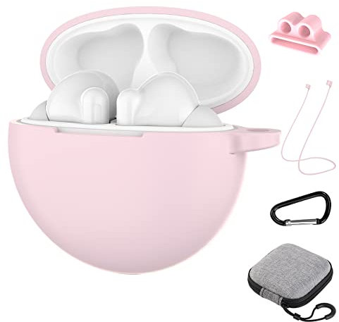 GeeRic Funda Compatible para OPPO Enco Buds2,Funda Protectora de Silicona para Auriculares Juego de Accesorios para Auriculares Compatible con OPPO Enco Buds2 Rosado
