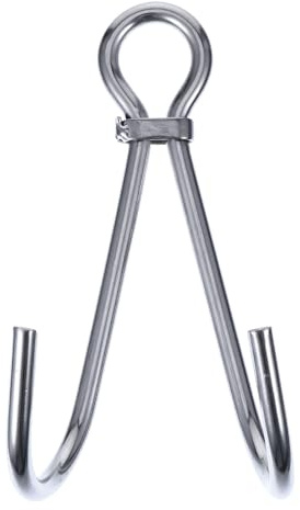Toddmomy 316 Stainless Steel Diving Double Flow Hook with Quick-Release Loop for Secure Anchoring and Stream Stability in Water Sports