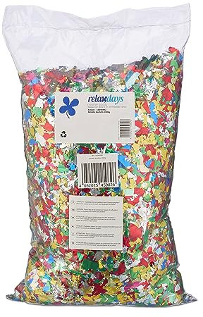 Relaxdays Coriandoli, in Confezione Grande Glitterati da 1 kg, per Carnevale, Compleanno, Laurea, Matrimonio, Colorati