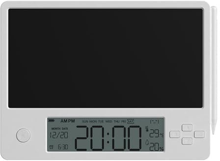 Maizoon Calendario Electrónico con LCD Gran Tableta de Escritura Modelo de Carga Reloj Digital Visualización de Fecha Wordpad Multifuncional Ideal para Estudiante Hogar Oficina Trabajo