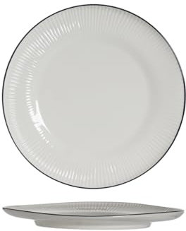METRO Professional Assiette plate Aldea, porcelaine, Ø 27.4 cm, blanche, 4 pièces