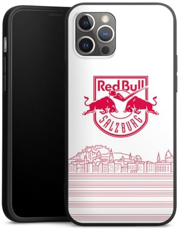 Premium Silikon Hülle kompatibel mit Apple iPhone 12 Pro Handyhülle schwarz Case Eishockey Skyline EC Red Bull Salzburg