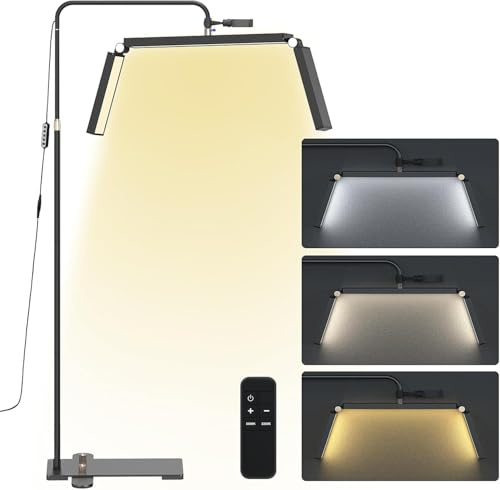 Lmaqfum LED Stehlamp,Wimpern Lampe,36 Stehlampe Wohnzimmer,Half Moon Light für Wimpernverlängerung,Gesichtsbehandlung,Tätowierung,Nägel,Make-up