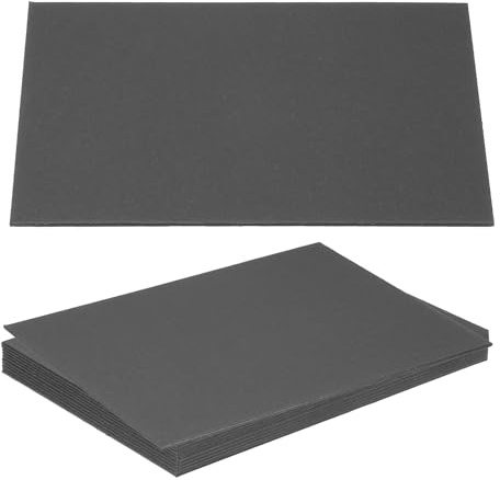 PATIKIL 30 x 20 x 0 cm spånskivor, 10 st 60 PT tjocka bokbräde pärmar bräda robust bokbindningsmaterial för bokbindningsskydd, svart