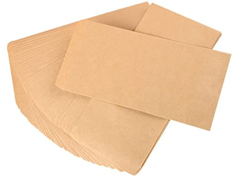 HOODANCOS 100stücke Kraftpapier-umschläge Blanko Retro-stil Umschläge Aus Kraftpapier Für Geschenke Einladungen Karten Mit Selbstklebeverschluss Für Briefe Und Post