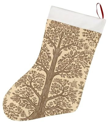 Weihnachtsbaum-Weihnachtsstrümpfe, roter Filz, Weihnachtsstrümpfe mit weißer, superweicher Plüschmanschette für Weihnachtsbaum, Urlaub, Kamin, Familiendekoration