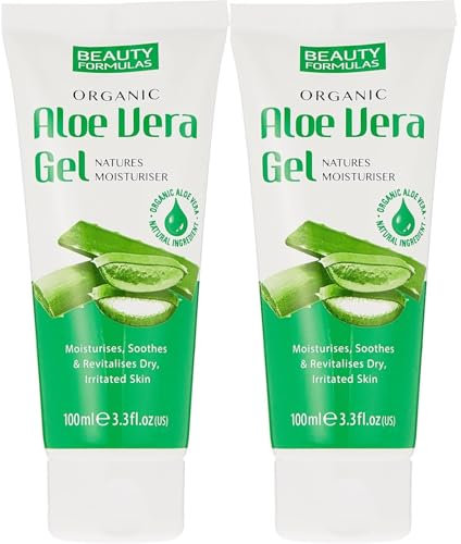 2 x Organic Aloe Vera Gel 100ml (Pack of 2) – Nature's Moisturiser for Soothing, Hydrating, and Skin Renewal