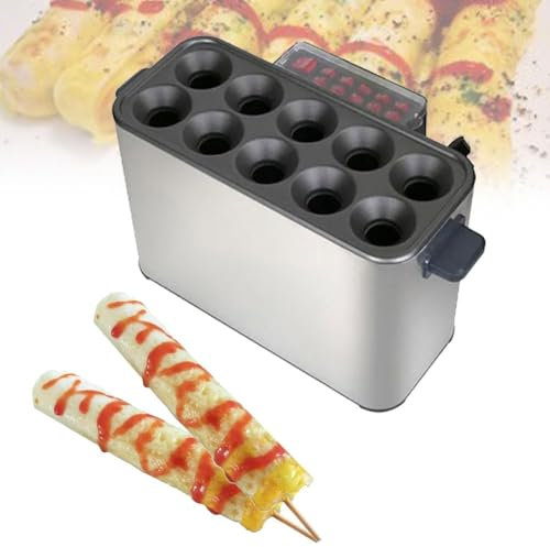 FHRKA Commercial Hot Dog Roller Machine, Electric Vertical Nonstick Easy Quick Egg Cooker, Electric Egg Roll Maker