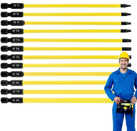 Juego de destornilladores Torx, kit de herramientas de precisión magnética de 12 piezas, destornilladores profesionales de alta resistencia para reparación y mantenimiento, material fosfatado S2