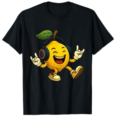 Zitrone am Rocken | Süßes Zitronenmotiv mit Pommesgabel T-Shirt
