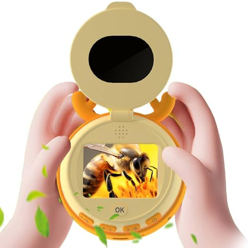 Bostar Microscopio 1000X Pantalla de 2 Diseño Microscopio Digital Portátil Diseño Tapa Abatible con Correa de Transporte-Versión en español