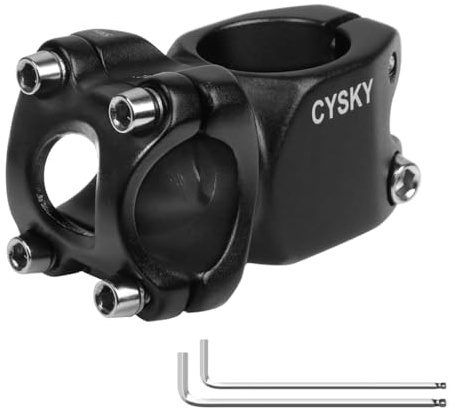 CYSKY 25,4 cykelstam 32 mm 45 mm 7 grader MTB-stam, kort styrstam för mountainbike, vägcykel, MTB, BMX, gravel, cykling (25,4 x 32 mm)