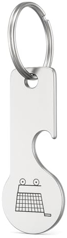 Porte-Clés Jeton de Chariot, Porte-Clé Ouvre-Bouteille de Sac pour Femme | Cadeaux Porte-Cléf Sympas avec un Design en Argent pour Acheteurs Astucieux & Amateurs de Gadgets Pratiques