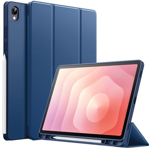JETech Funda para Samsung Galaxy Tab S11, Marino | Protección TPU Suave, Soporte S Pen, Soporte Tríptico, Activación/Reposo Automático, Carcasa Ligero Antigolpes