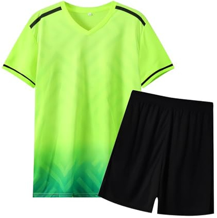 Fiohiros Set Deportivo Kinder, Ropa Deportiva de Secado Rápido para Niños, Conjunto de Camiseta Deportiva para Fútbol, Chaqueta de Entrenamiento