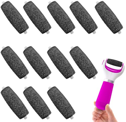 Menibeuty 12PCS Hornhautentferner Elektrisch, Hornhautentferner Ersatzrollen, Extra Grobe Nachfüllungen für Elektrische Fußfeile, Rollen für Pediküre für Entfernen von harter Haut und Schwielen