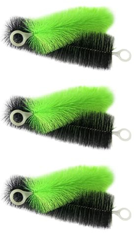 FOMIYES 6pcs Aquarium Cleaning Brush Set with Black Green Fish Tank Bristle Filters, Stainless Steel Aquarium Filter Brushes for Home Fish Tank Maintenance and Algae Removal
