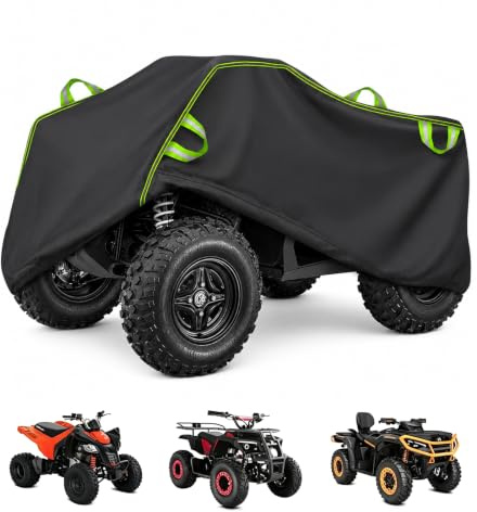 Housse pour Quad, Imperméable Couverture Quad ATV en 210D Oxford | Housse Moto Quad Bâche Protection avec Bandes Réfléchissantes Contre la Neige Pluie 210 × 120 × 115 cm