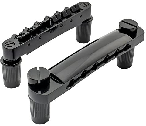 Musiclily ABR-1 Style Tune-O-Matic Steg und Saitenhalter Set for Epiphone Les Paul SG E-Gitarre, Schwarz