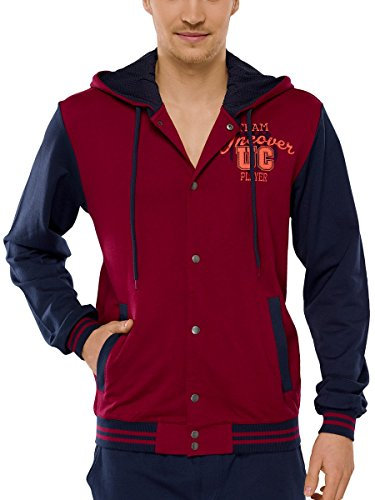 Schiesser Uncover Herren Collegejacke mit Kapuze Langarm (S)